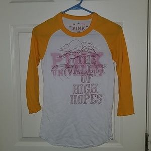 PINK baseball tee XS